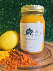  Lemon Ginger Cayenne Turmeric Sea Moss Gel with Agave 16oz